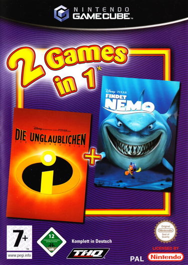 2 Games In 1 Disney Pixar Die Unglaublichen Disney Pixar Findet Nemo Disc #1