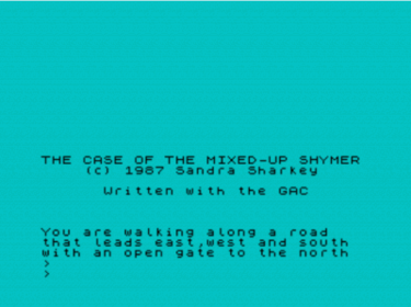 Case Of The Mixed-Up Shymer, The (1987)(Atlas Adventure Software)