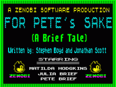 For Pete's Sake (1993)(Zenobi Software)(Side A)