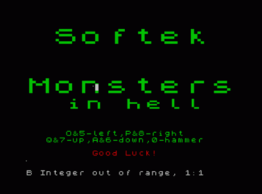 Monsters In Hell (1983)(Softek Software International)[a][16K]