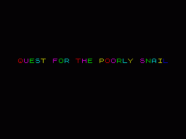 Quest For The Poorly Snail (1988)(Futuresoft)(Part 1 Of 3)
